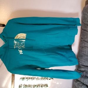 Women's teal North face hoodie size M